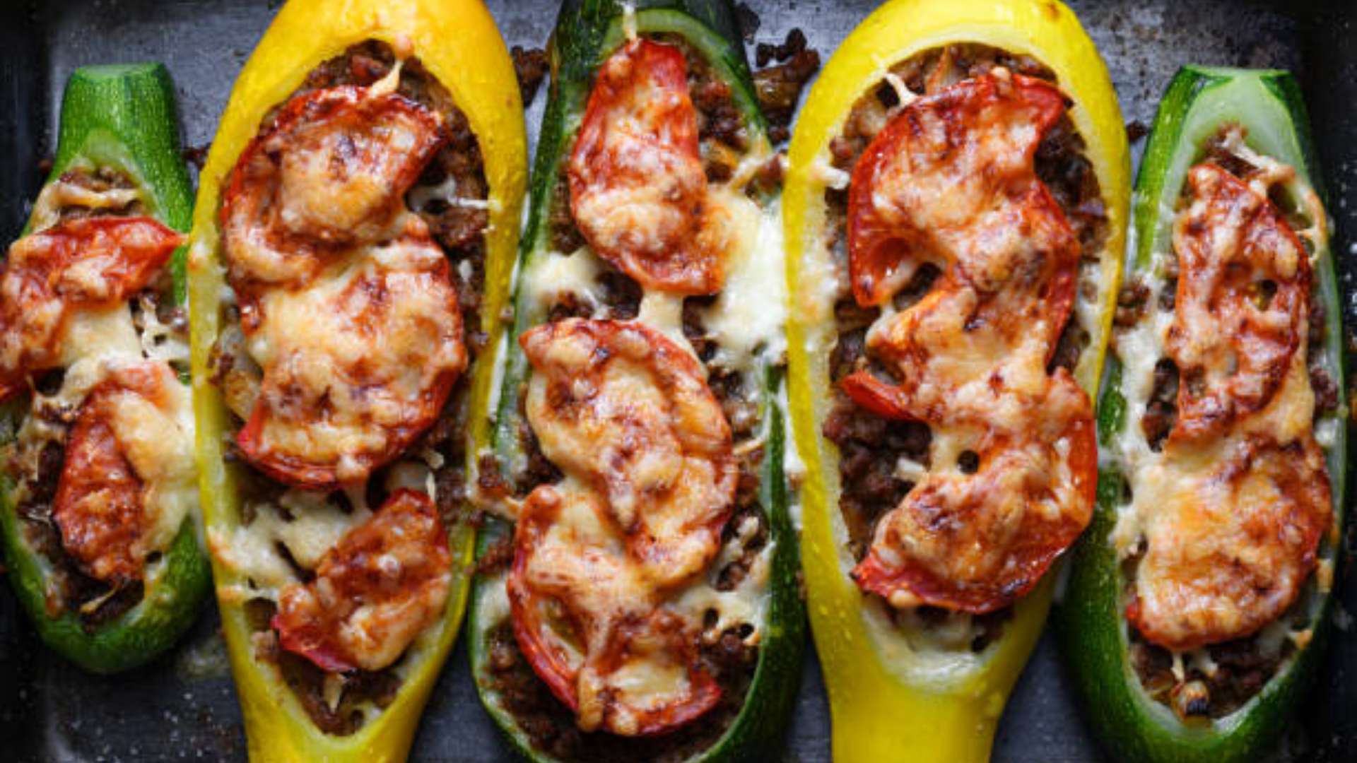 Beef stuffed squash filled with lean beef, vegetables, and spices for a healthy, protein-rich meal.