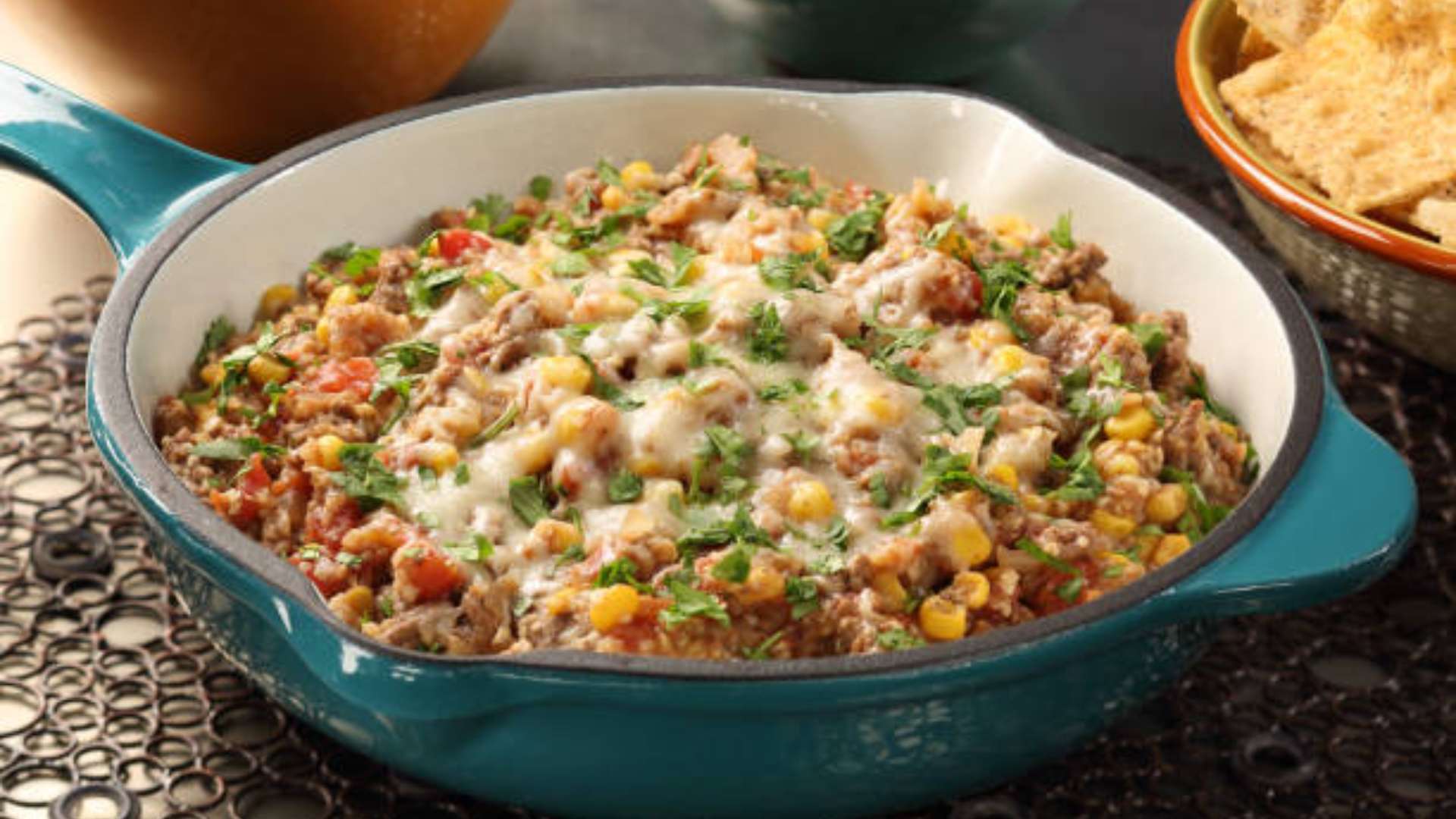 Fiesta Skillet with vibrant veggies and savory seasonings, no rice.