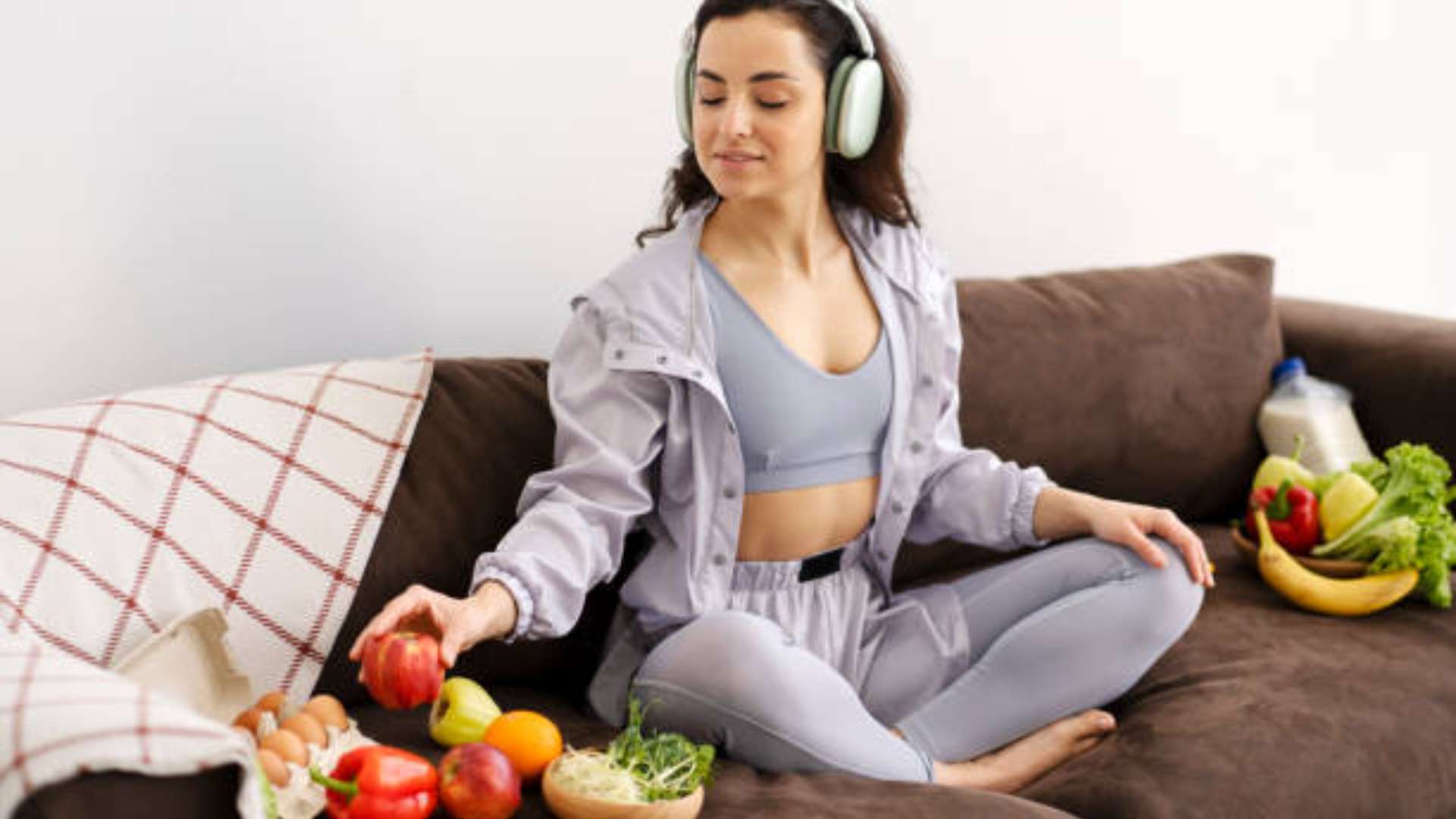 A person practicing moderation while enjoying a healthy meal after the weekend.